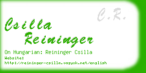 csilla reininger business card